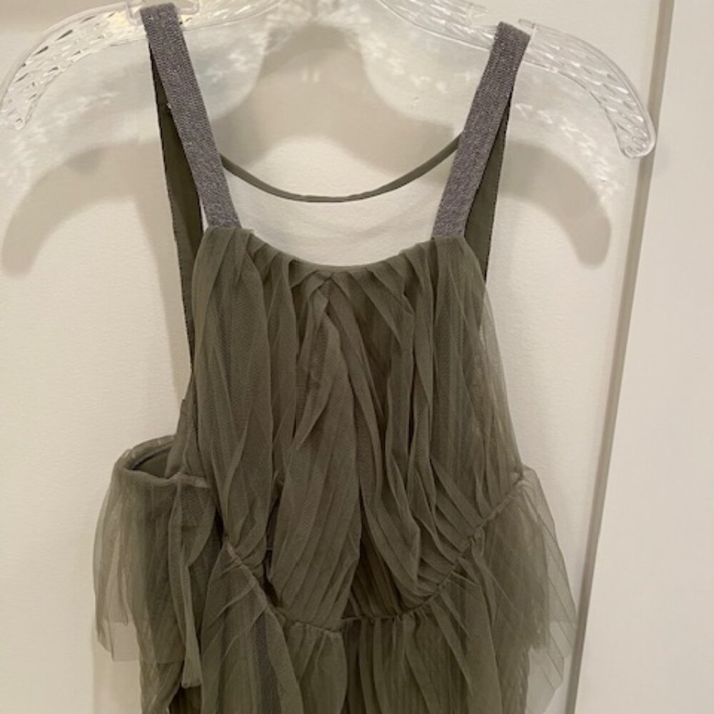 Brunello Cucinelli green tulle top size M